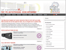 Tablet Screenshot of print2post.eu